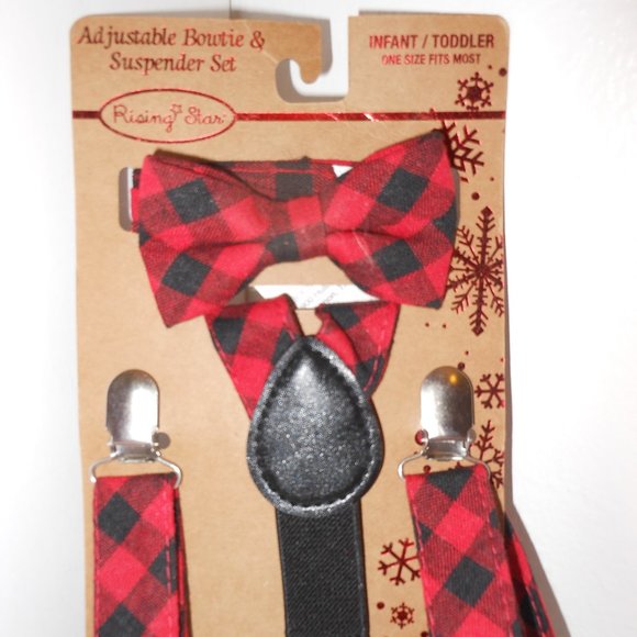 RISING STAR ADJUSTABLE BOW TIE AND SUSPENDER SET INFANT/TODDLER - Picture 2 of 5